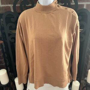 Ann Taylor Button-Shoulder Sweater with Shell Tank